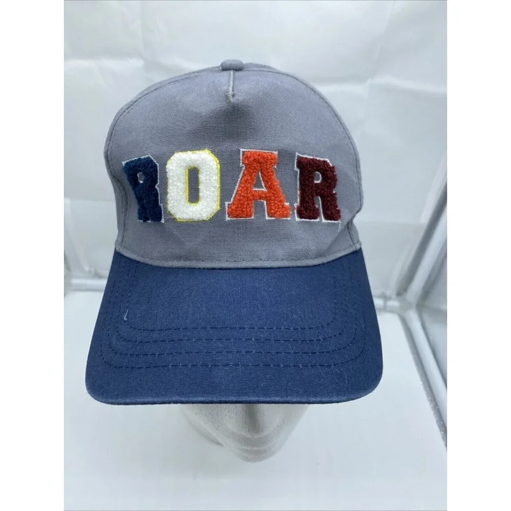 365 Kids Gray ROAR Youth Baseball Hat Cap Adjustable Snap-back